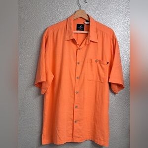 Caribbean Joe Men's Linen Blend Shirt  Size L